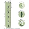 Furinno Fulda Book Shelf, 5-Tier Tall Narrow Bookshelf, Standing Bookcase with 8-in Width Storage Shelf, 9.3 x 7.9 x 51.9, for Organization Storage, for Living Room, Bedroom, Home Office, White