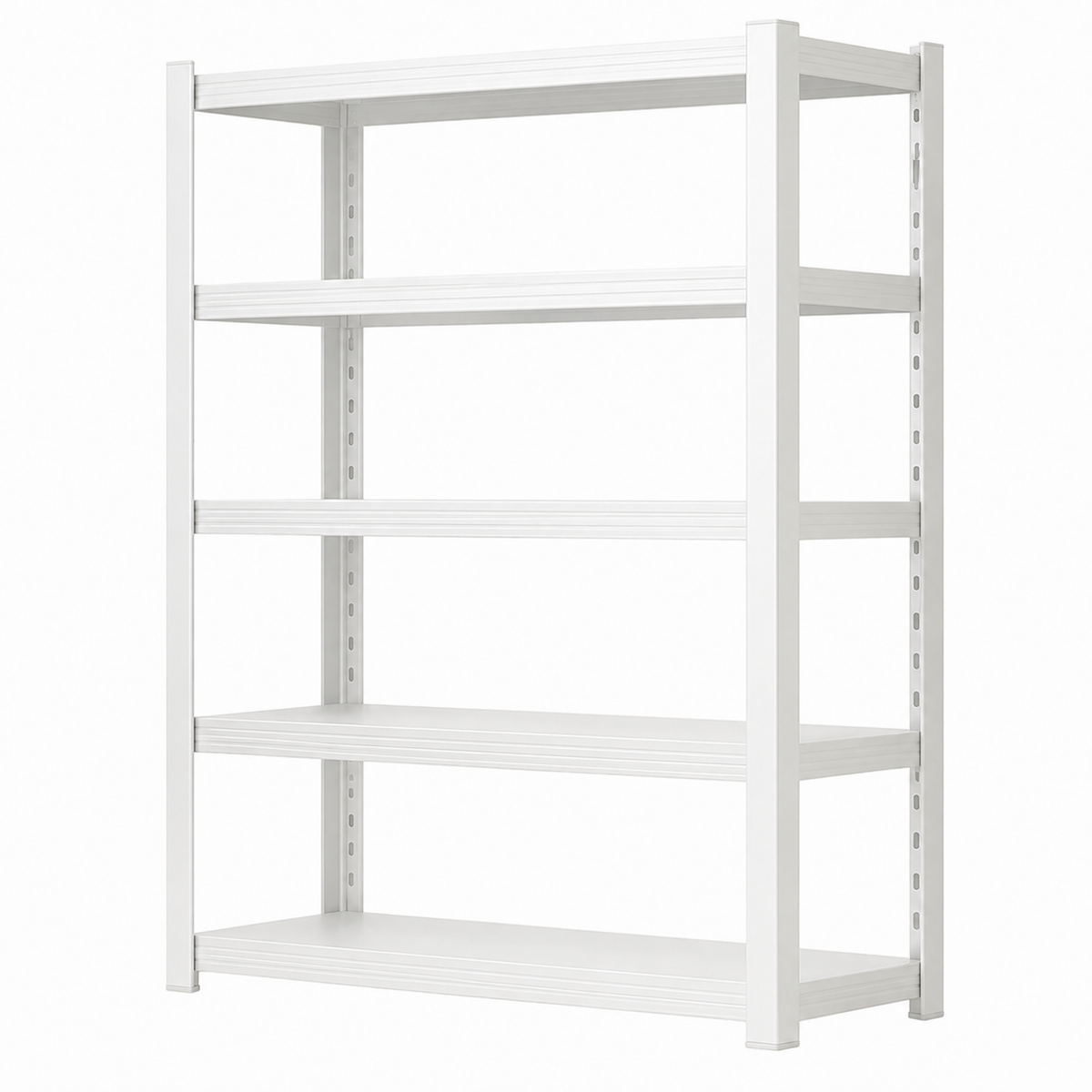 Metal Storage Shelf, Heavy‑Duty Cold‑Rolled Steel Organizer for Home Kitchen Garage (White, 47H*31.5L*16W(4 Tier), Thickened Version)