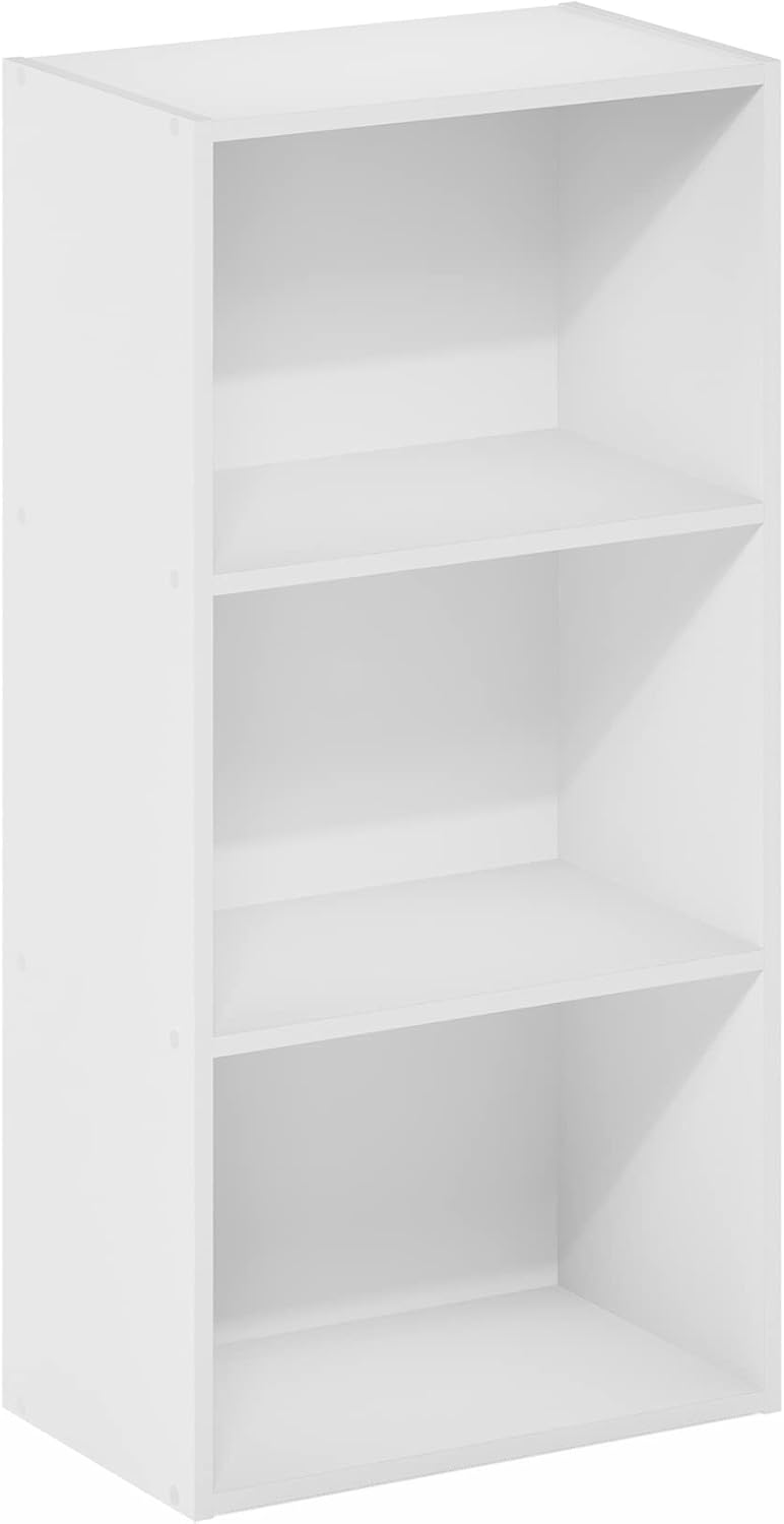 Luder 3-Tier Open Shelf Bookcase, White