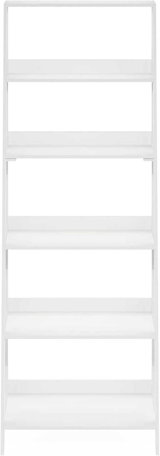 Ladder Shelf, 6-Tier Ladder Book Shelf, Bookcase, White