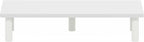 TURN-N-TUBE Monitor Stand Riser, 23.6" Wide Rectangle Monitor Riser, Laptop Stand for Desk, Office Desktop Accessories Organizers, Toolless Assembly, For Study Room, Dorm, White