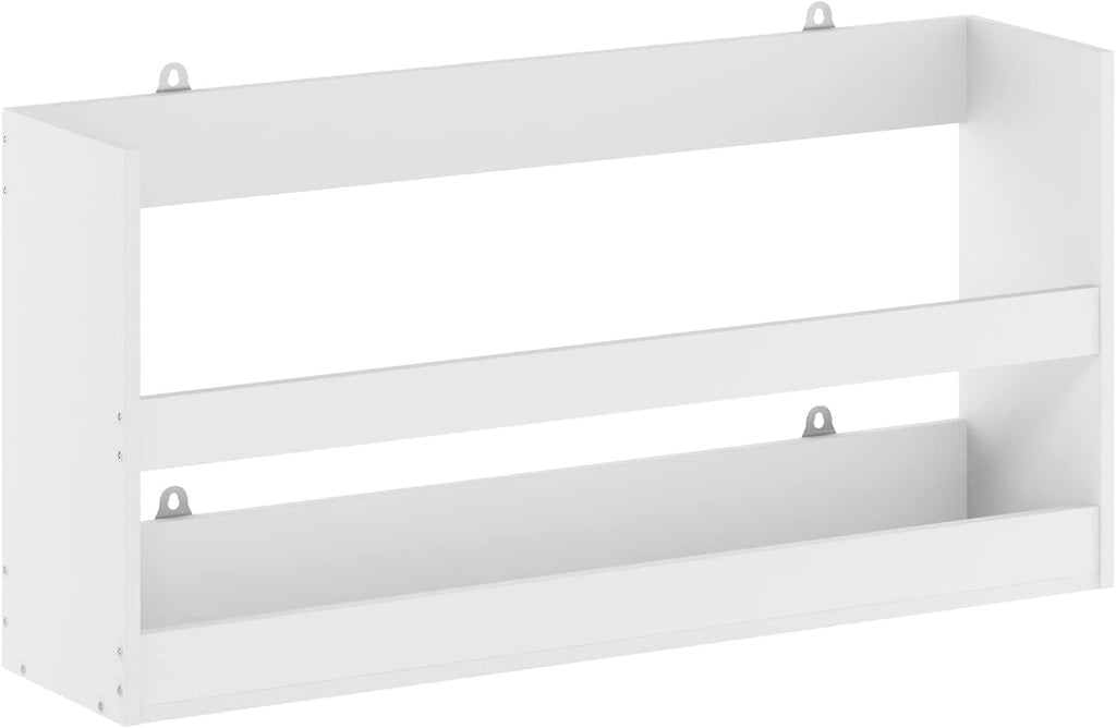 HERMITE Floating Nursery Book Shelves for Wall, White