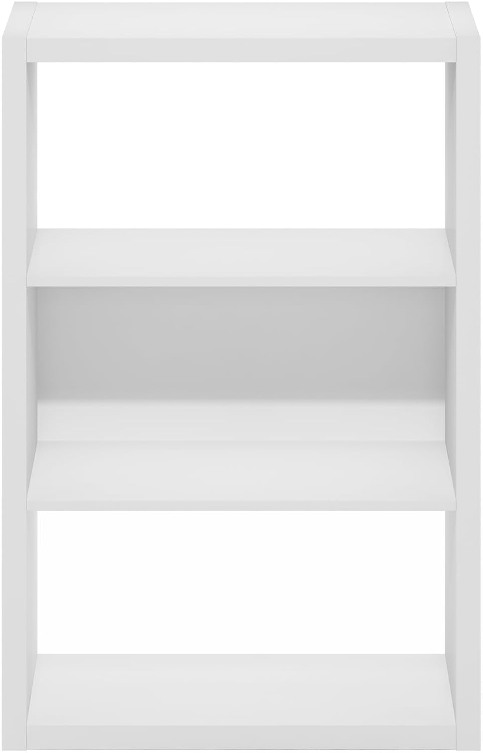 Viola Book Shelf, 3-Tier Bookshelf, Extra Thick Frame Bookcase with Open Shelf, Open Back Design, 11.3" x 23.2" x 35.9", for Living Room, Bedroom, Home Office, White