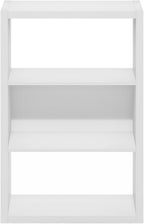 Viola Book Shelf, 3-Tier Bookshelf, Extra Thick Frame Bookcase with Open Shelf, Open Back Design, 11.3" x 23.2" x 35.9", for Living Room, Bedroom, Home Office, White