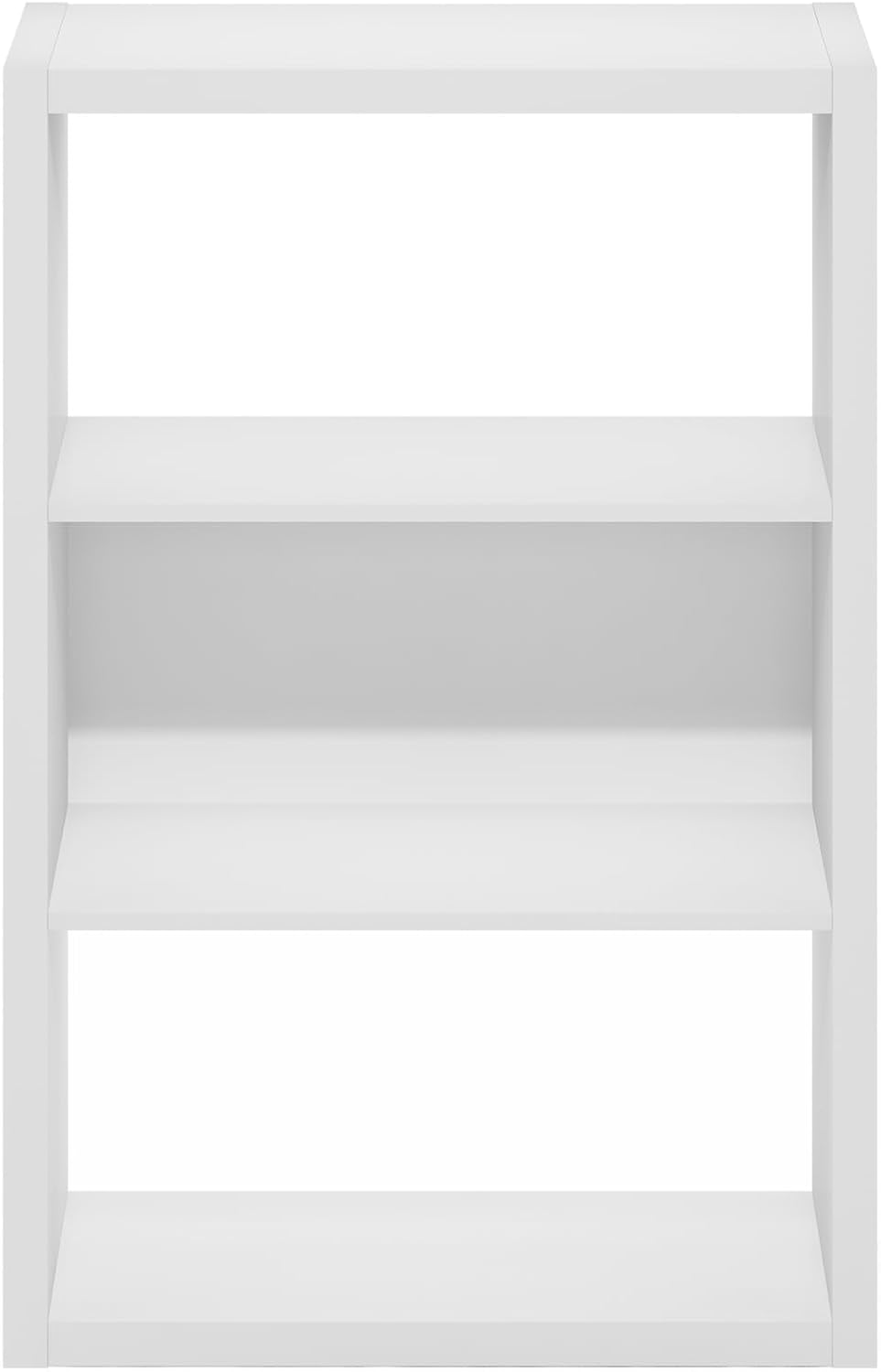 Viola Book Shelf, 3-Tier Bookshelf, Extra Thick Frame Bookcase with Open Shelf, Open Back Design, 11.3" x 23.2" x 35.9", for Living Room, Bedroom, Home Office, White