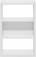 Viola Book Shelf, 3-Tier Bookshelf, Extra Thick Frame Bookcase with Open Shelf, Open Back Design, 11.3" x 23.2" x 35.9", for Living Room, Bedroom, Home Office, White