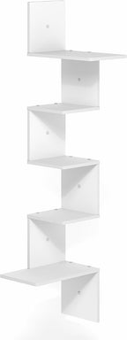 Rossi 5-Tier Corner Floating Shelves for Wall, White