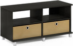Entertainment Center w/2 Bin Drawers, Espresso/Brown