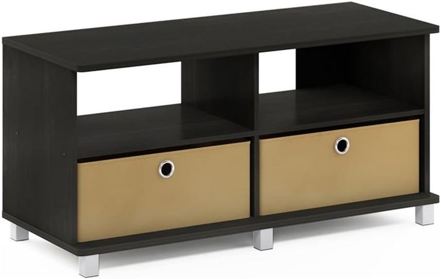 Entertainment Center w/2 Bin Drawers, Espresso/Brown