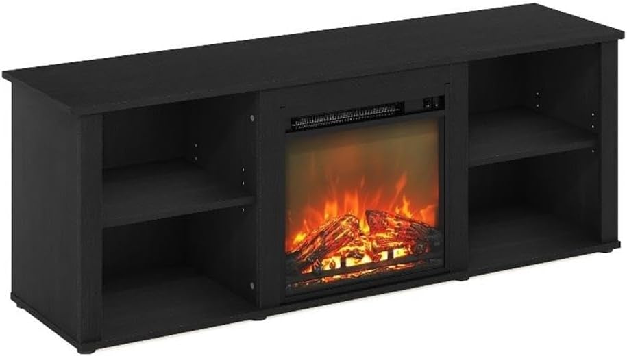 CLASSIC 3-Tier Fireplace TV Stand for TV up to 60 Inch, Americano