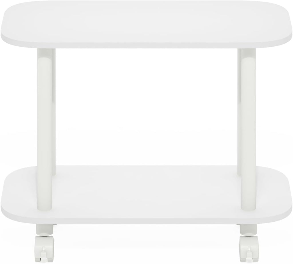 Turn-N-Tube Toolless 2-Tier Oval Book Cart, White