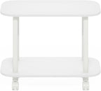 Turn-N-Tube Toolless 2-Tier Oval Book Cart, White