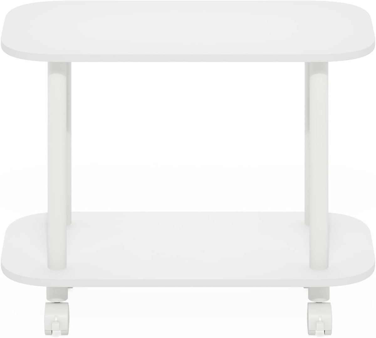 Turn-N-Tube Toolless 2-Tier Oval Book Cart, White