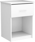 Tidur Set of 2 Modern Night Stand, Nightstand, Solid White