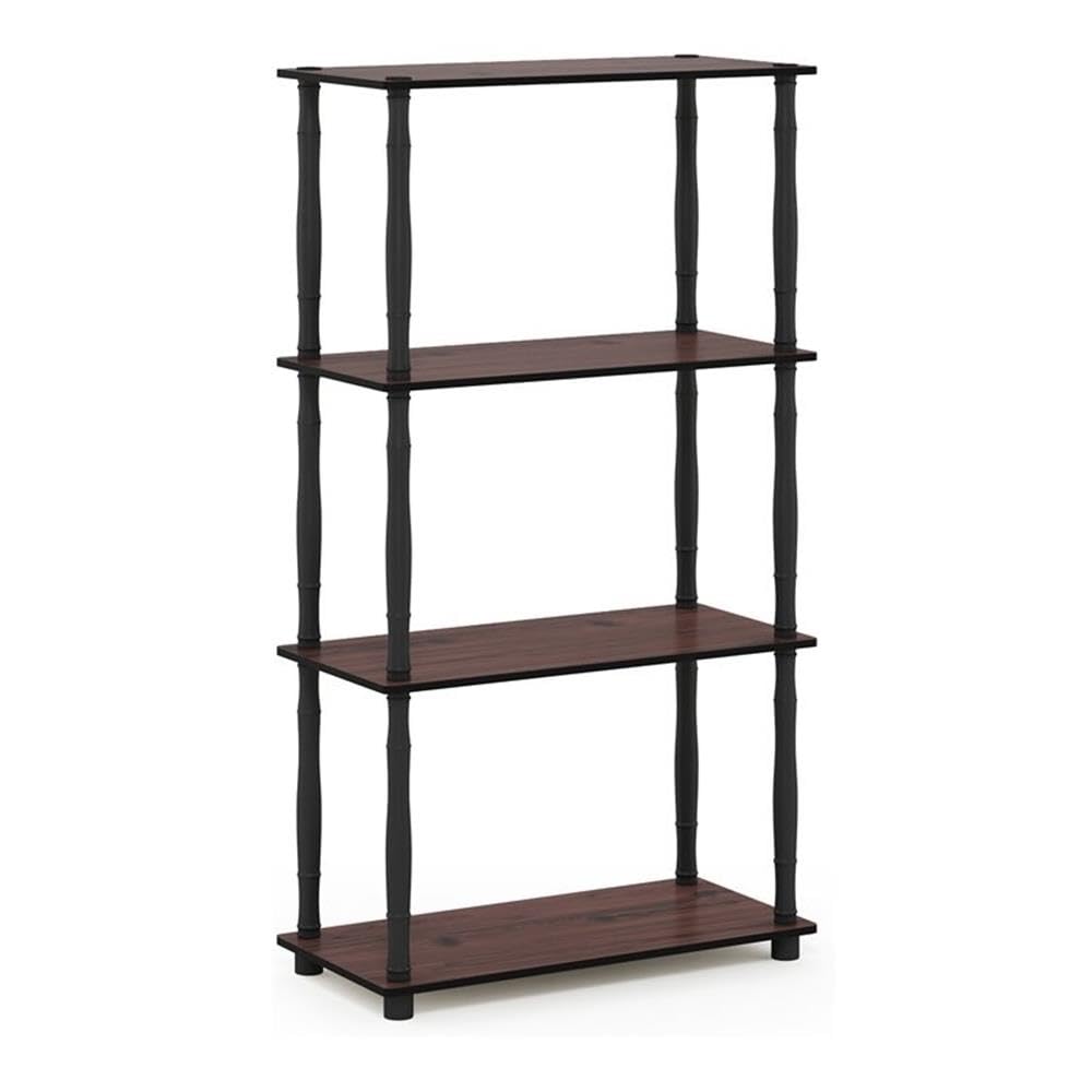 99152BE/WH/IV 3-Tier Go Green Multipurpose Storage Rack Shelving Unit Bookshelf Cabinet with 2 Bins, Beech Finish
