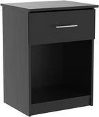 Tidur Set of 2 Modern Night Stand, Nightstand, Americano