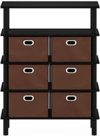 Frans Turn-N-Tube Console Table, Black Oak/Black/Brown
