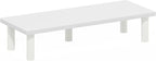 TURN-N-TUBE Monitor Stand Riser, 23.6" Wide Rectangle Monitor Riser, Laptop Stand for Desk, Office Desktop Accessories Organizers, Toolless Assembly, For Study Room, Dorm, White