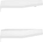 Rossi Hexagon Floating Shelves for Wall, Set of 2 Geometric Corner Shelf, Wall Mounted Shelves for Bathroom, Home Office, Living Room, White