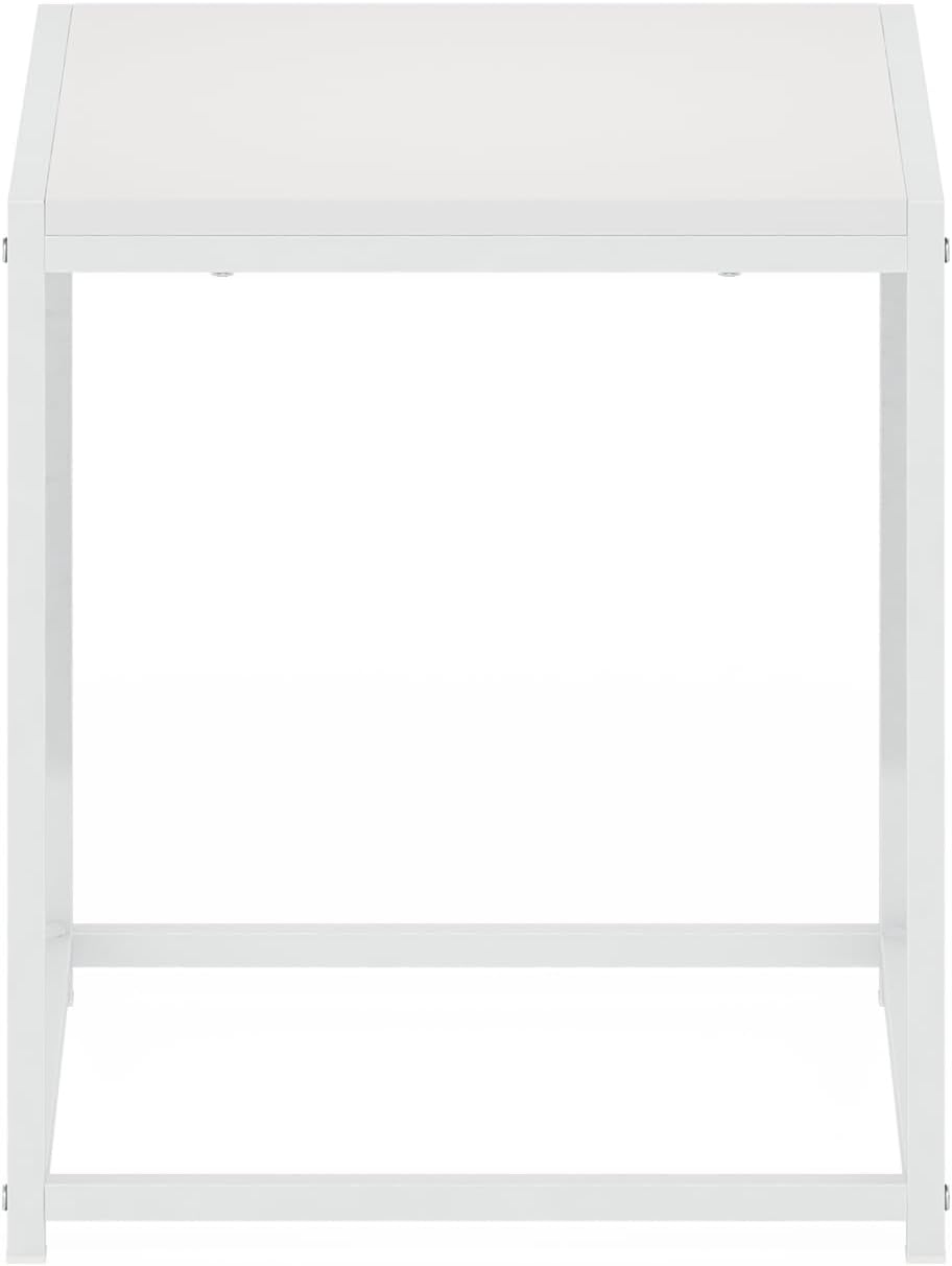 CAMNUS Night Stand, Metal Frame Nightstand, Toolless Side Table, End Table, Bedside Table, for Living Room, Bedroom, Solid White