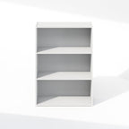 Simple Book Shelf, 3-Tier Bookshelf, Storage Shelves Bookcase, 9.7 x 23.7 x 31.5, for Living Room, Bedroom, Home Office, Plain White