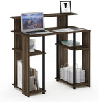 JAYA Simple Design Computer Writing Desk, Columbia Walnut/Black