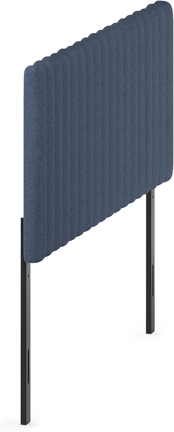 Roanne Upholstered Tufted Headboard, Denim, Queen