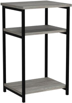 JUST 3-Tier Metal Frame Telephone Table, Set of 2, French Oak
