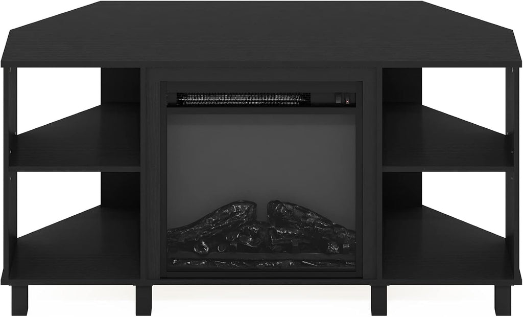 JENSEN Corner Fireplace TV Stand for TV up to 50 Inch, Americano