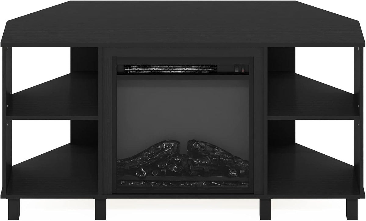 JENSEN Corner Fireplace TV Stand for TV up to 50 Inch, Americano