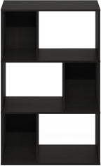 Daly 6-Cube Book Shelf, Bookshelf, Bookcase, Black Espresso