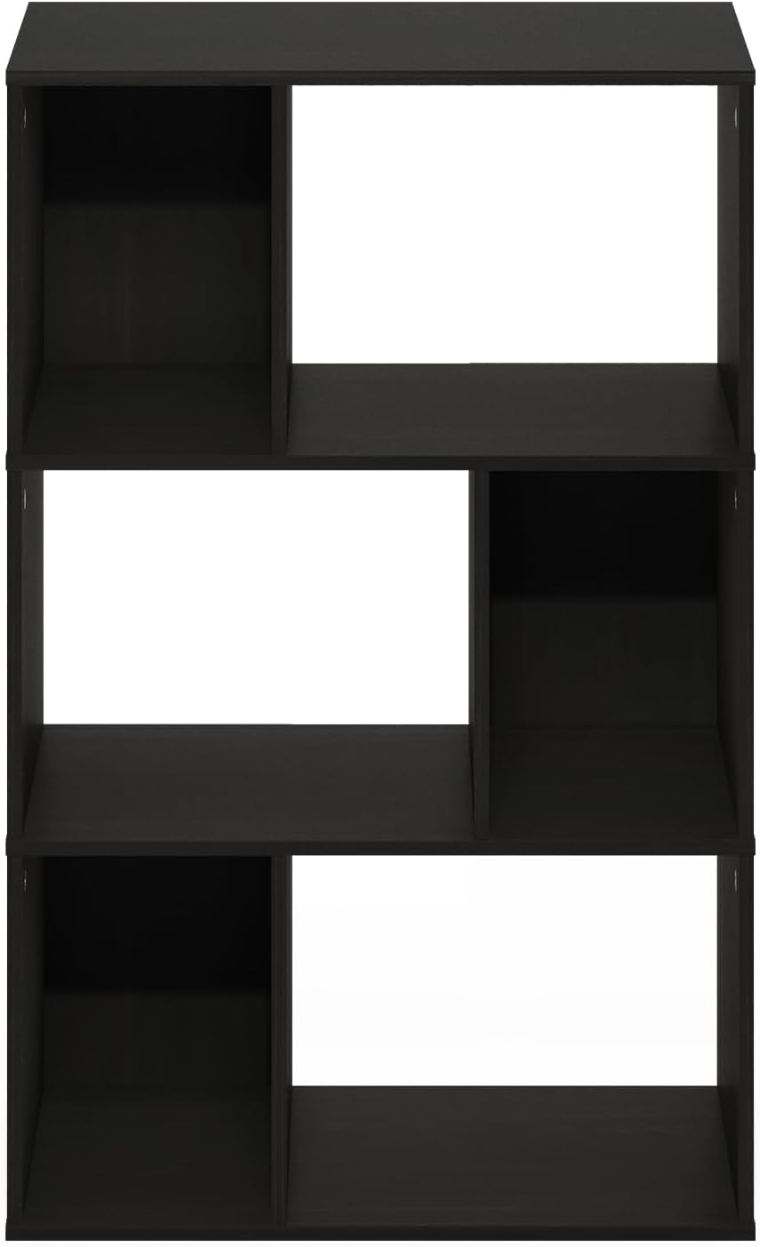 Daly 6-Cube Book Shelf, Bookshelf, Bookcase, Black Espresso