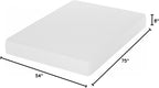 Tidur Cooling Gel Memory Foam Mattress, 8 Inch, Full, White