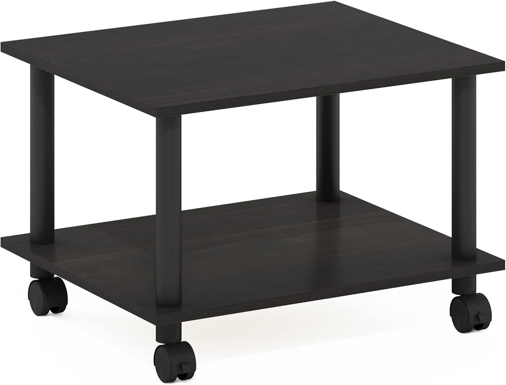 Econ Home Office Under Desk CPU and Printer Stand with Wheels, Espresso/Black