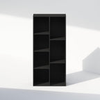 Reed Closet Organizers and Storage, 7-Cube Closet Organizer, Open Shelf Closet Storage, for Wardrobe, Bedroom, Living Room, Blackwood