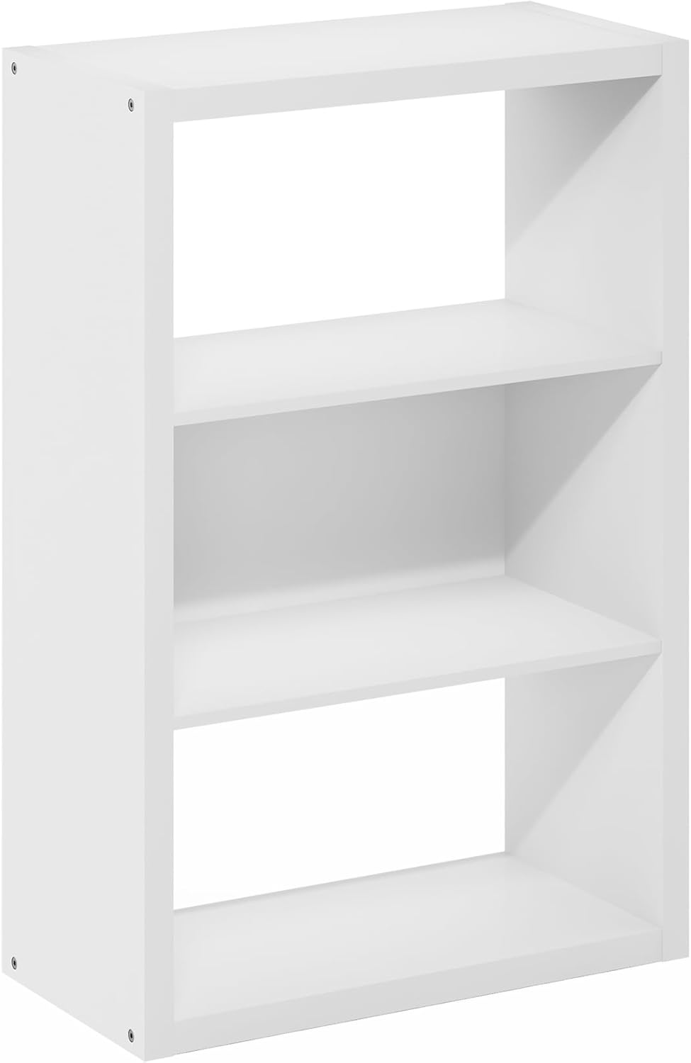 Viola Book Shelf, 3-Tier Bookshelf, Extra Thick Frame Bookcase with Open Shelf, Open Back Design, 11.3" x 23.2" x 35.9", for Living Room, Bedroom, Home Office, White