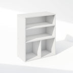 Reed Closet Organizers and Storage, 3-Tier Closet Organizer, Open Shelf Closet Storage, for Wardrobe, Bedroom, Living Room, White