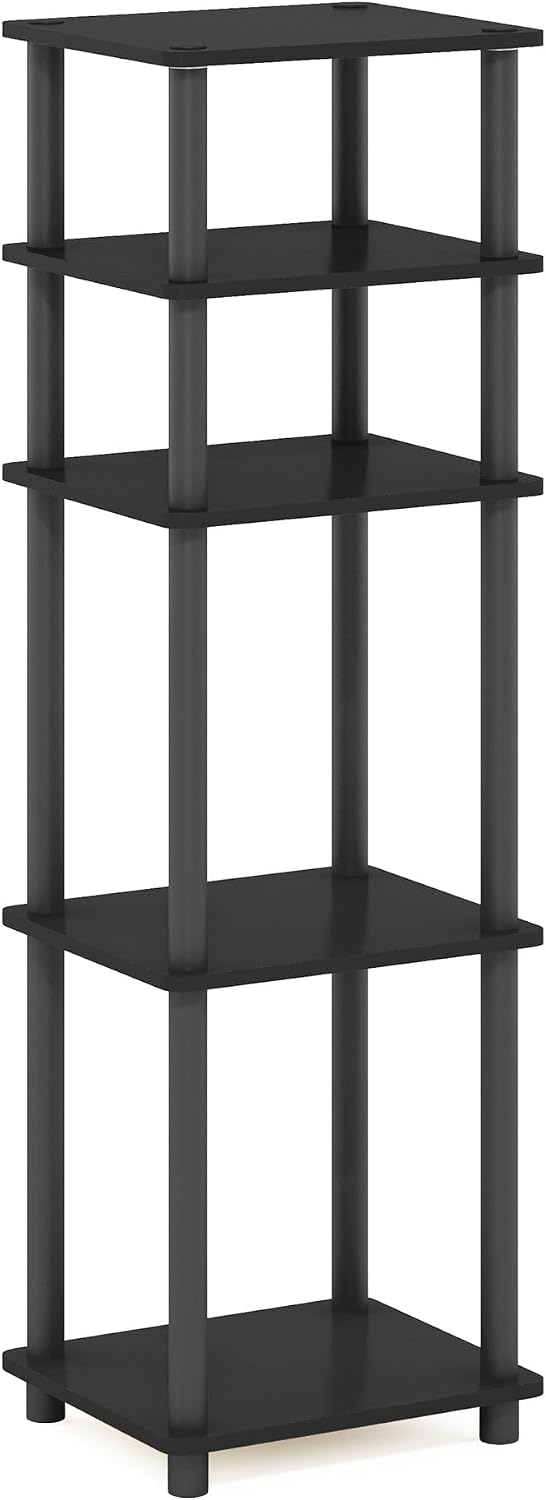 JUST Toolless 3-Tier Side Table Set of 2, Open Shelf, Americano