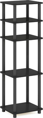 JUST Toolless 3-Tier Side Table Set of 2, Open Shelf, Americano