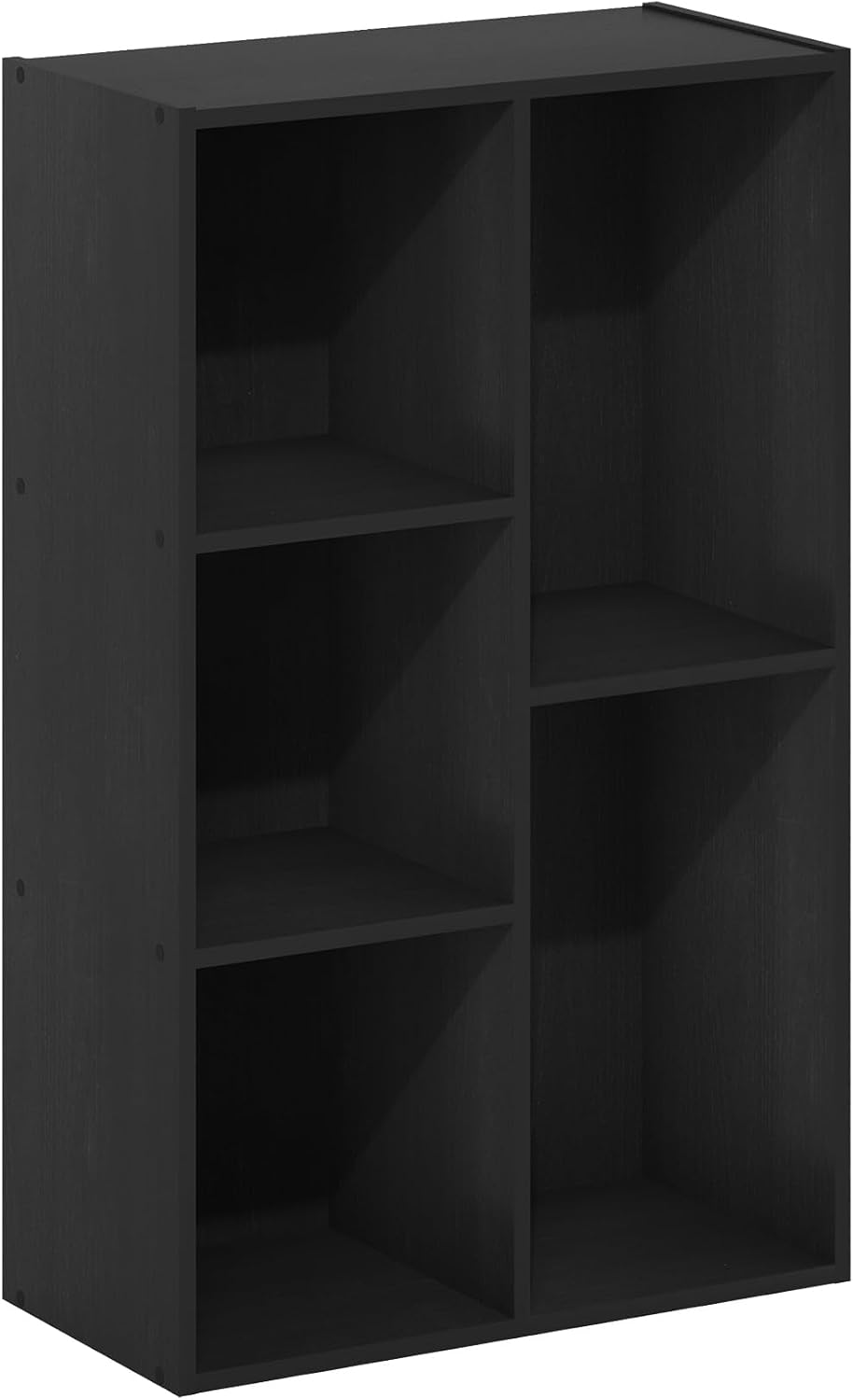 Book Shelf, 5-Cube Bookshelf, Reversible Bookcase, 9.4 x 19.5 x 31.5, Easy Assembly, for Living Room, Bedroom, Home Office, Blackwood