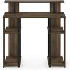 JAYA Simple Design Computer Writing Desk, Columbia Walnut/Black