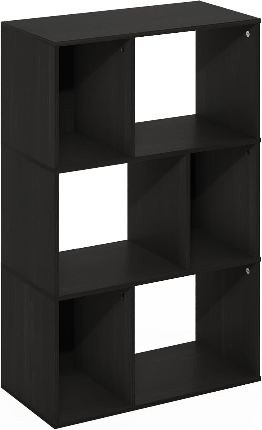 Daly 6-Cube Book Shelf, Bookshelf, Bookcase, Black Espresso