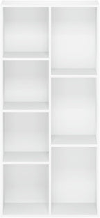 LUDER 7-Cube Book Shelf, Kids Bookshelf, Toy Storage, White