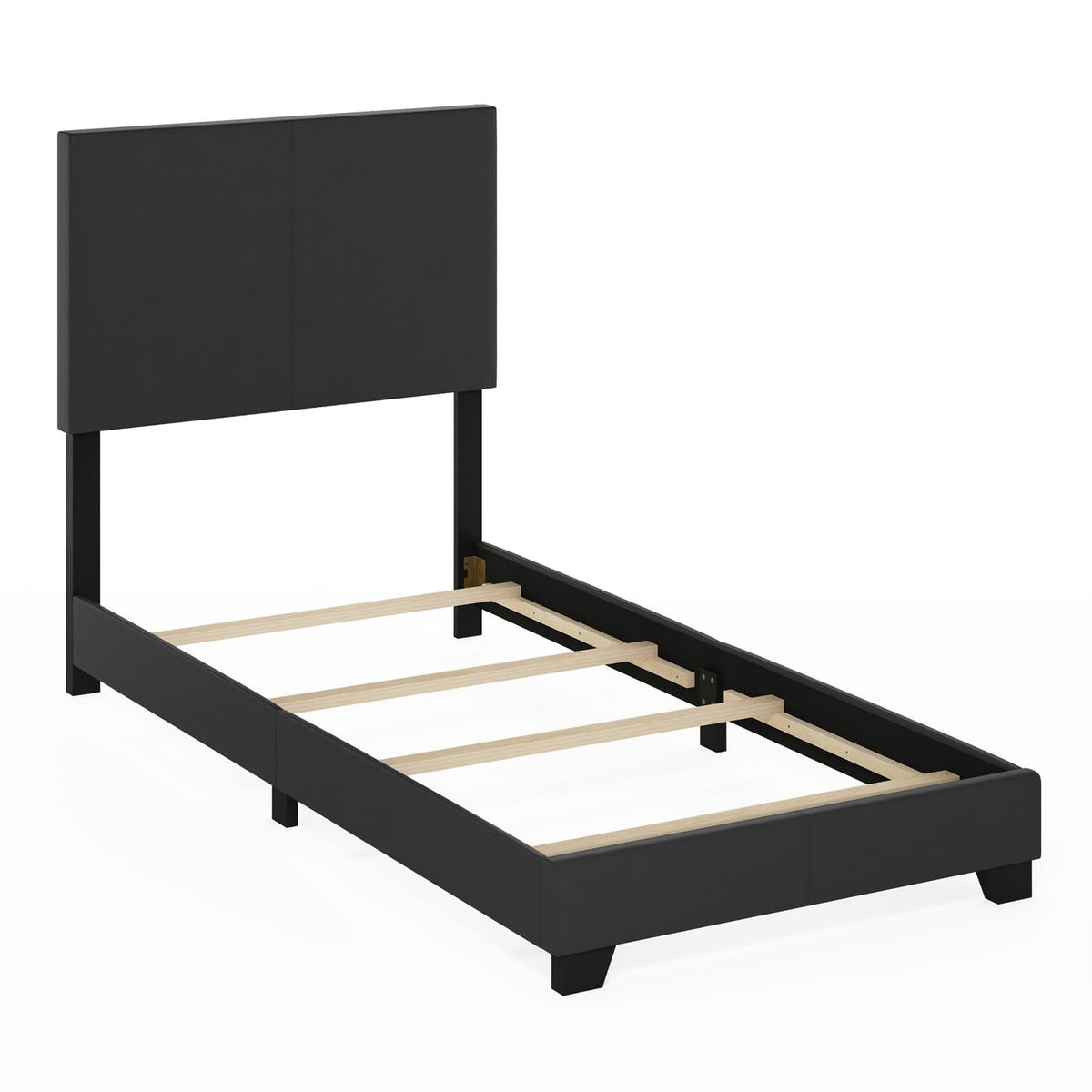 PESSAC Fabric Upholstered Bed Frame, Queen Size, Glacier