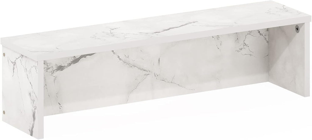 Helena Kitchen Counter Stackable Organizer Shelf, Set of 1, 23-Inch, Marble White