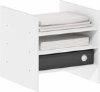 Cubicle Cube Insert, 3-Shelf Cube Organizer, Fits into Extra Thick Cubes, for Organizers and Storage, White (Does not fit IKEA Kallax Shelving)
