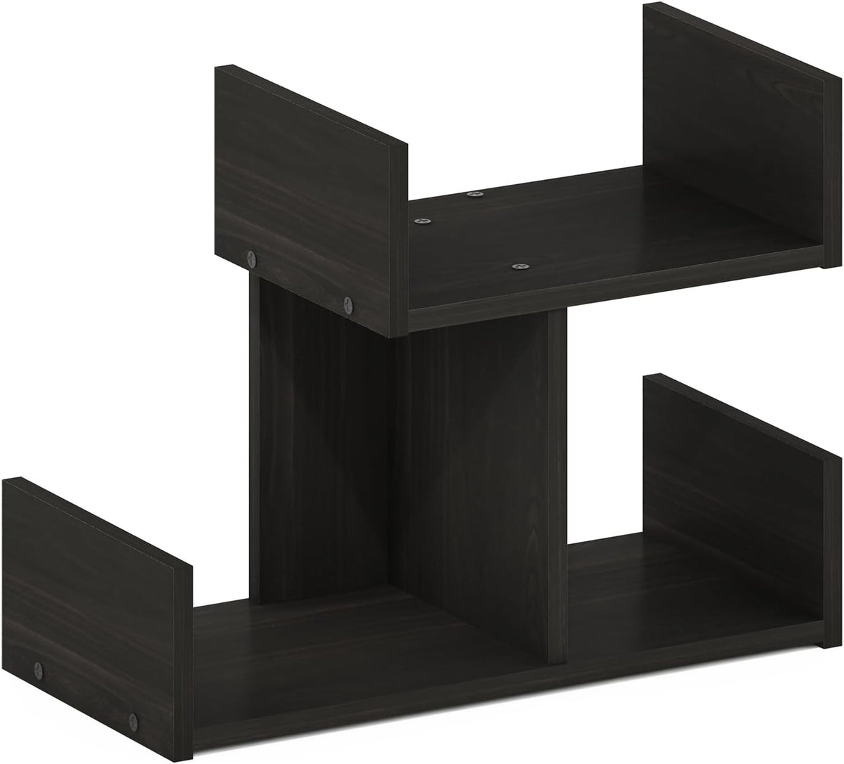 HERMITE Desk File Folder Organizers, 3-Shelf Desktop Office Organization Racks, Desk Top Display Book Shelf, for Paper, Office Supplies, Magazine, Espresso