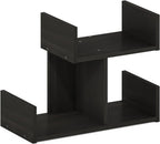 HERMITE Desk File Folder Organizers, 3-Shelf Desktop Office Organization Racks, Desk Top Display Book Shelf, for Paper, Office Supplies, Magazine, Espresso