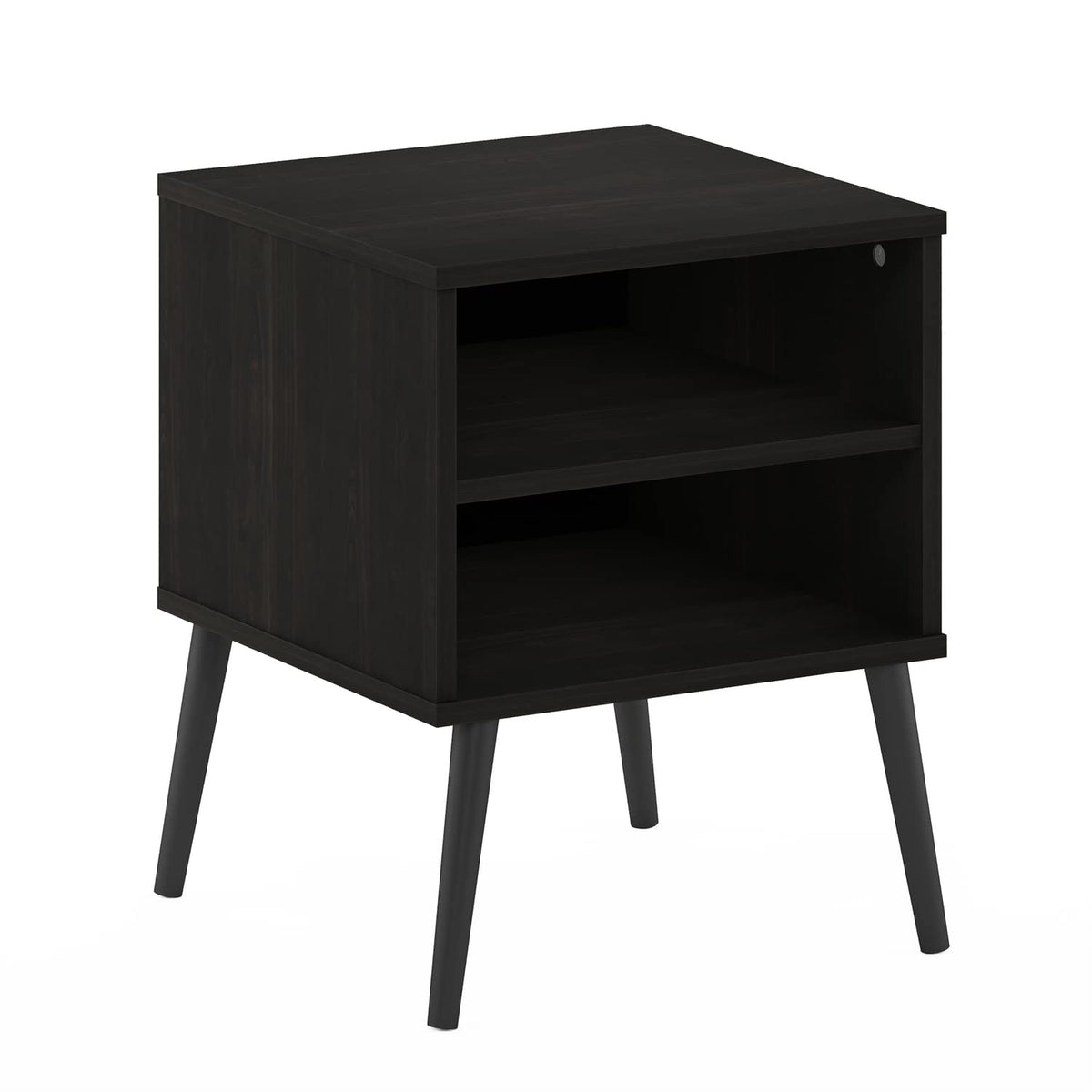 ANDREY Set of 2 Square 2-Tier Side Table, End Table, French Oak