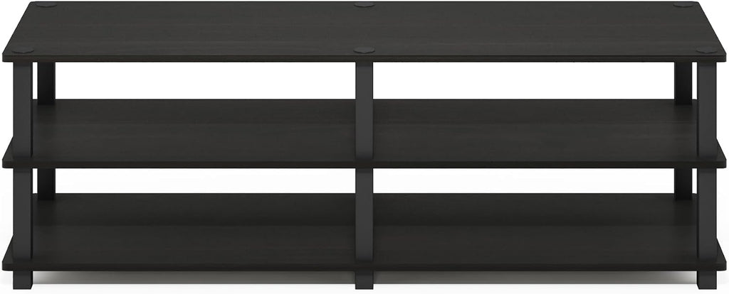 TURN-S-TUBE Shoe Rack, 3-Tier Wide Shoe Organizer, Open Shelf Rectangular Shoe Storage Rack, 11.6 x 47.2 x 15.4, Toolless Assembly, for Closet Entryway, Office, Garage, Espresso